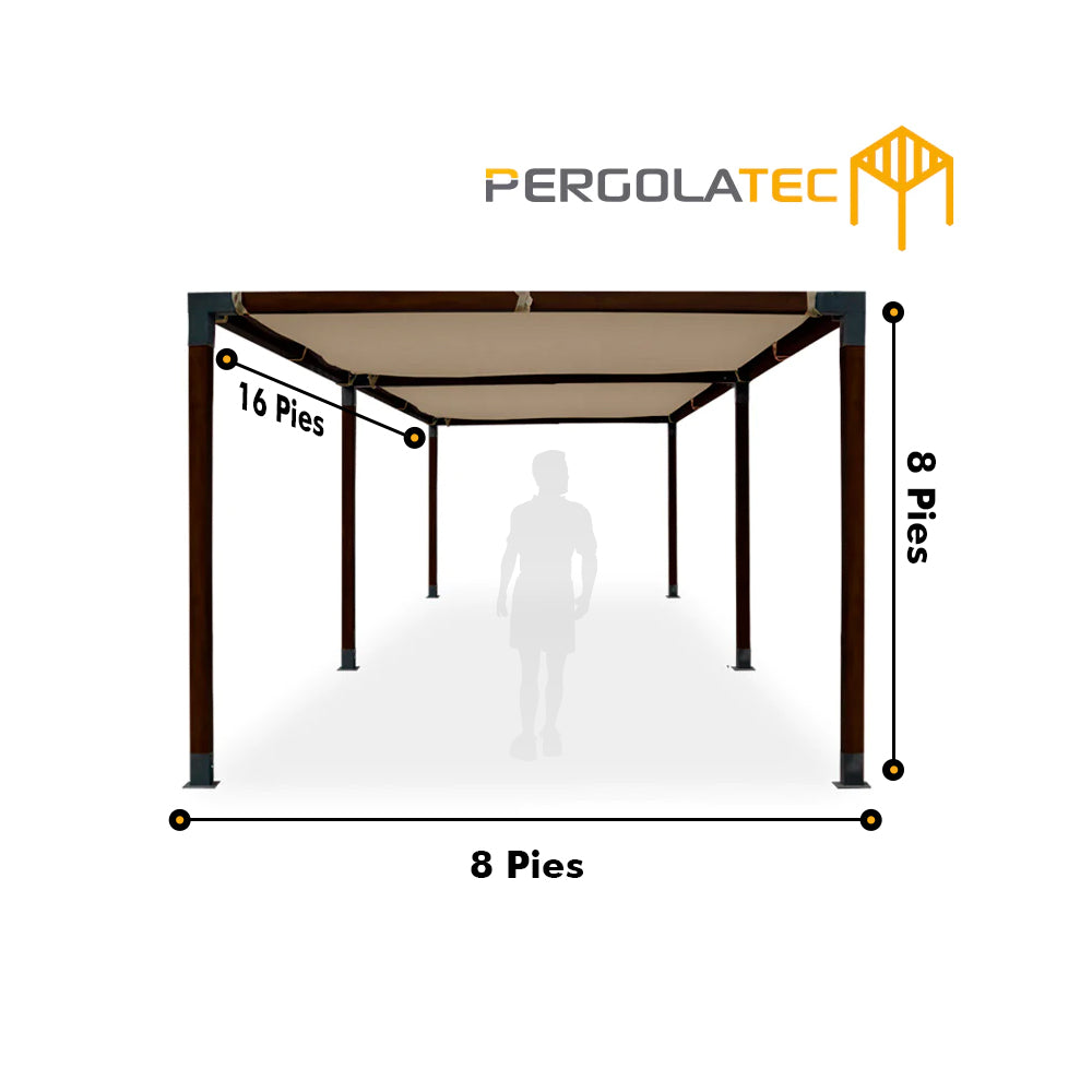 Kit Pergola Textura Nogal