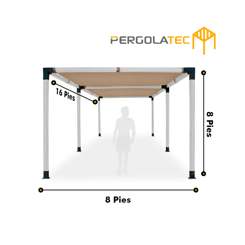 Kit Pergola Textura Roble Blanco