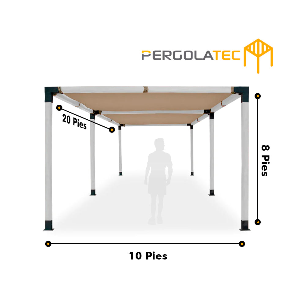 Kit Pergola Textura Roble Blanco