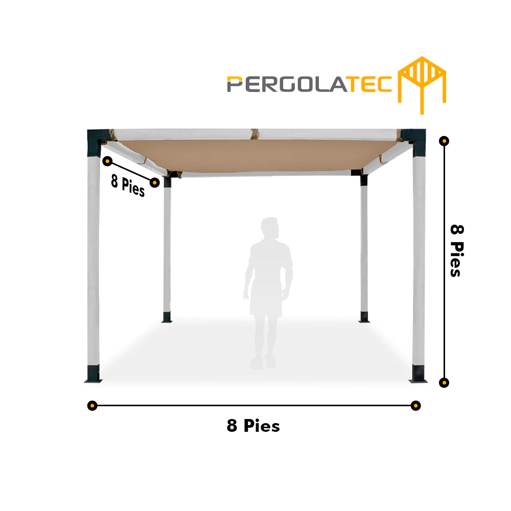 Kit Pergola Textura Roble Blanco