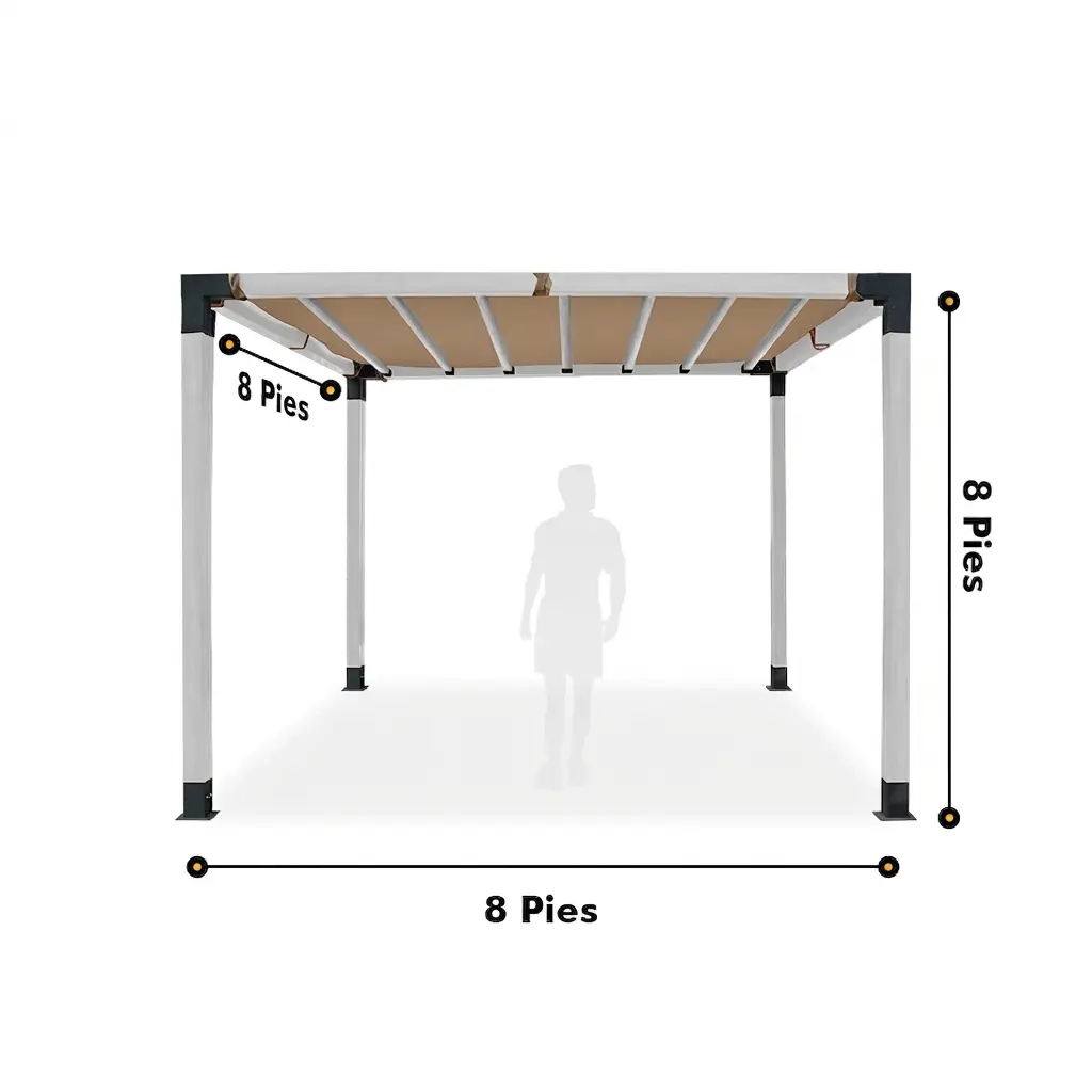Kit Pergola viga Textura Roble Blanco