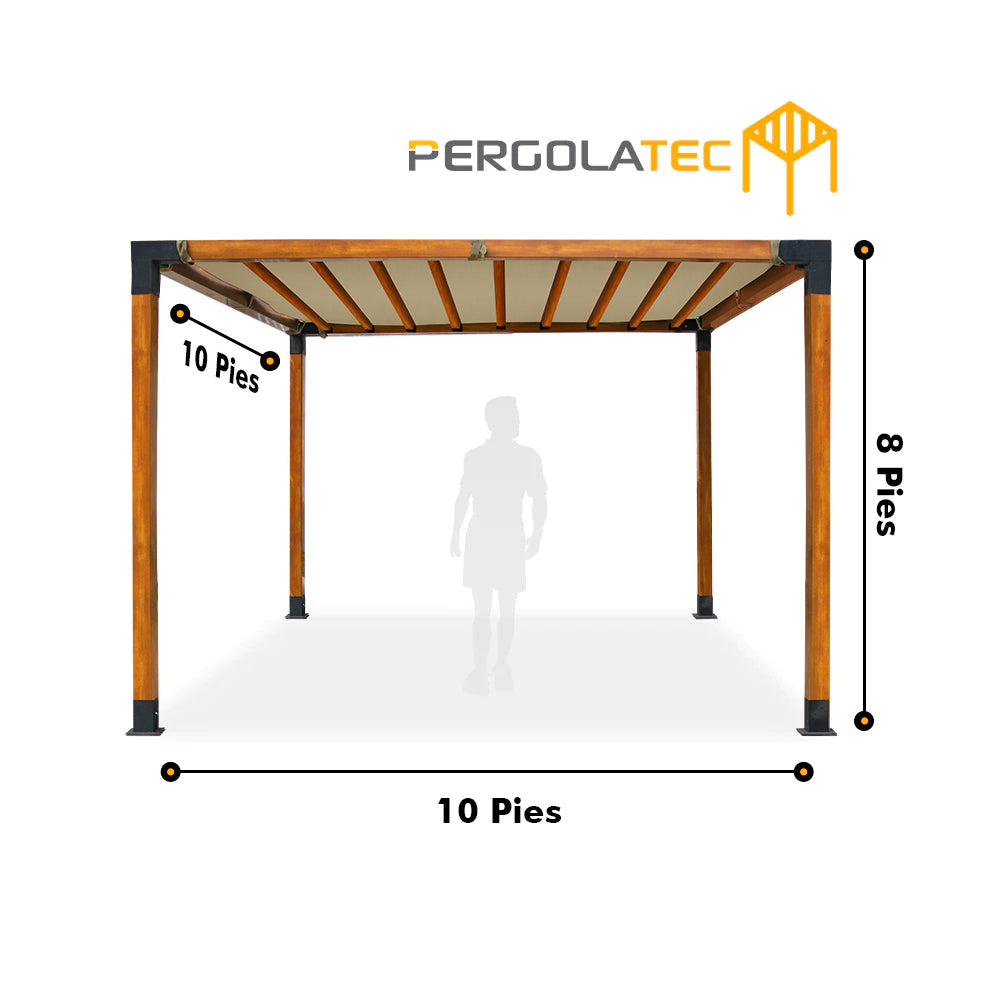 Kit Pergola viga Textura Roble