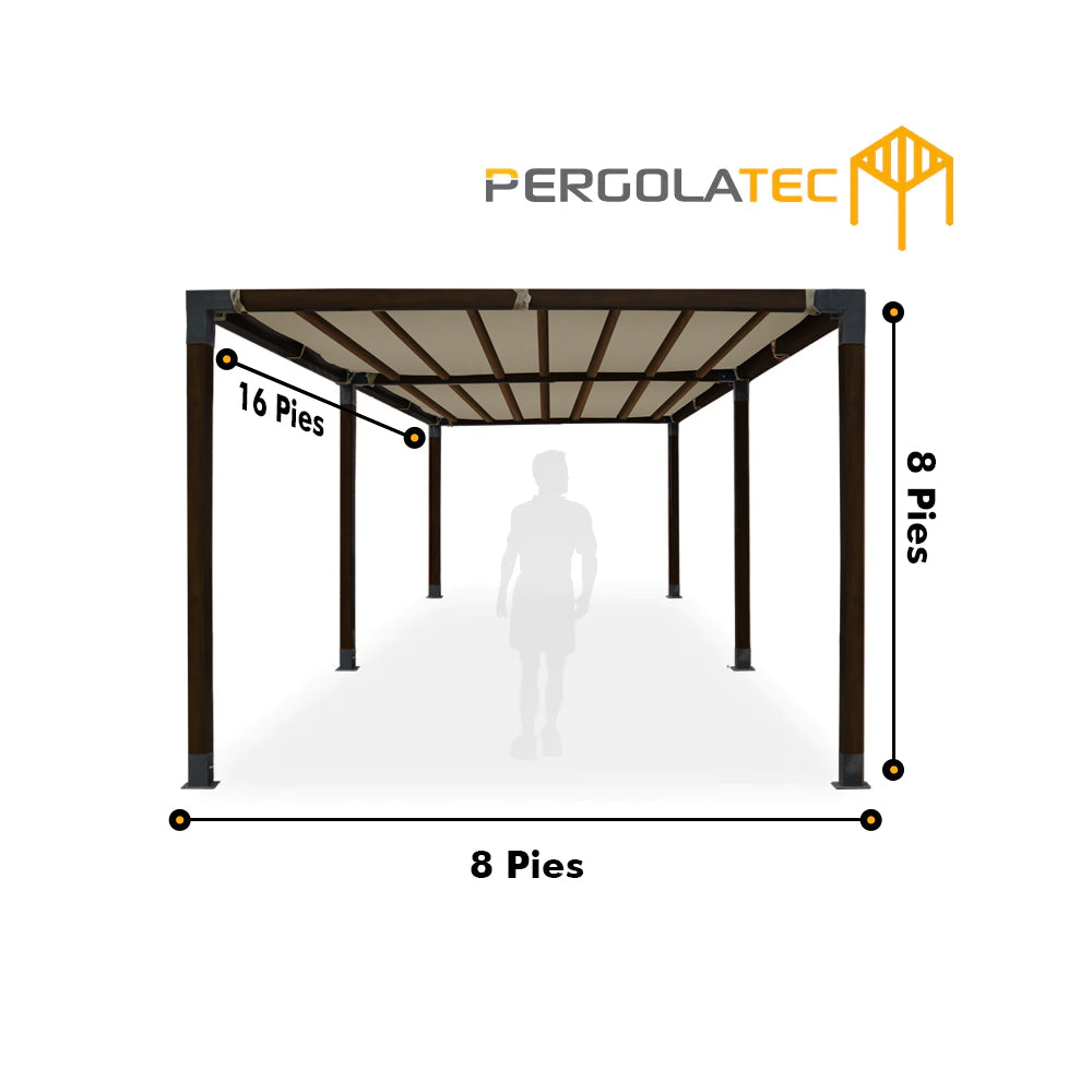 Kit Pergola viga Textura Nogal