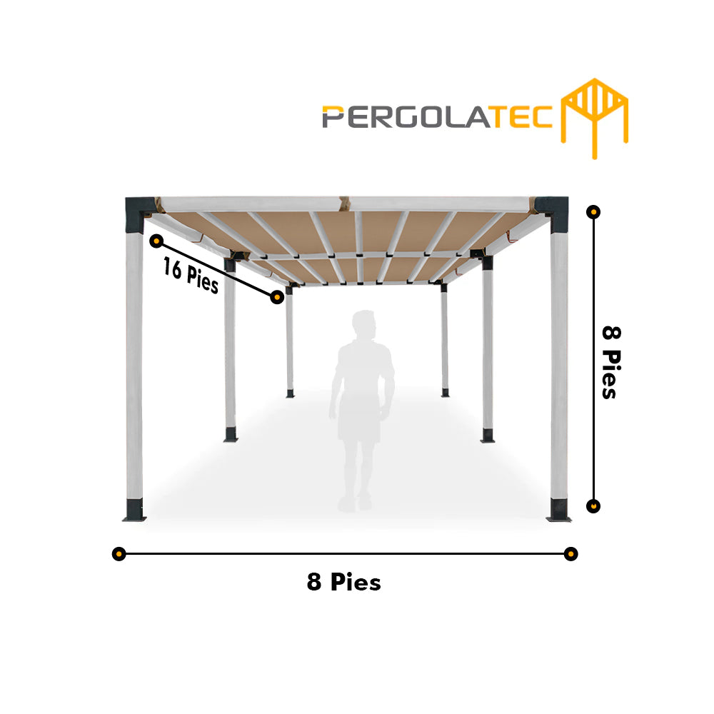 Kit Pergola viga Textura Roble Blanco