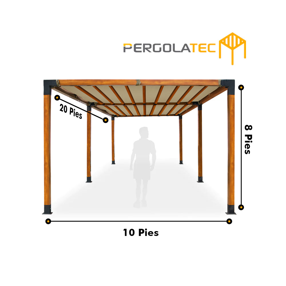 Kit Pergola viga Textura Roble
