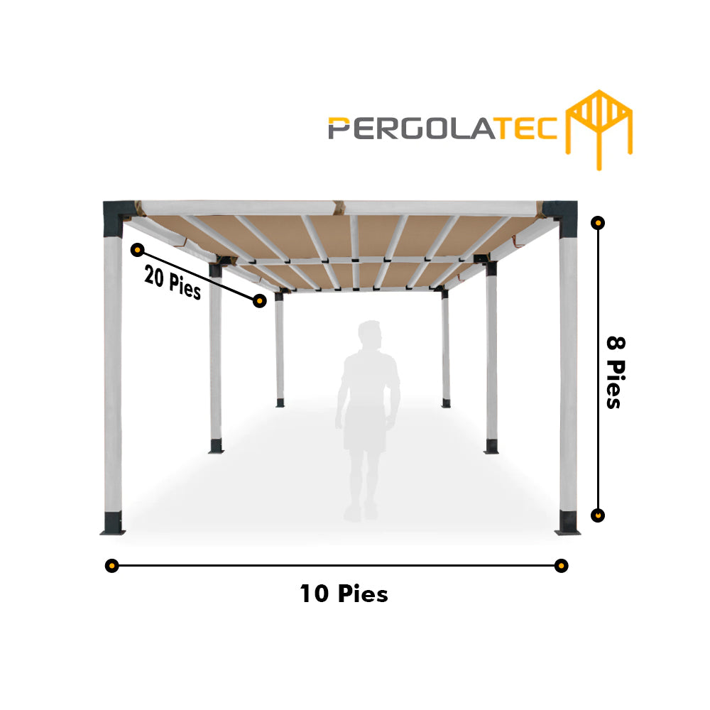 Kit Pergola viga Textura Roble Blanco