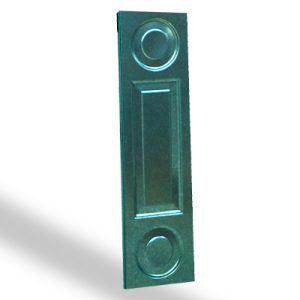 Lamitec Verde de Rectángulos y Circulos 3 pzas fabricada en lámina negra calibre 22