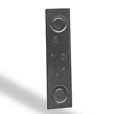 Lamitec Negra de Flores y Círculos fabricada en lámina negra calibre 22