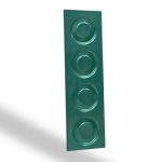 Duela estampada Lamitec verde galvanizado de Círculos