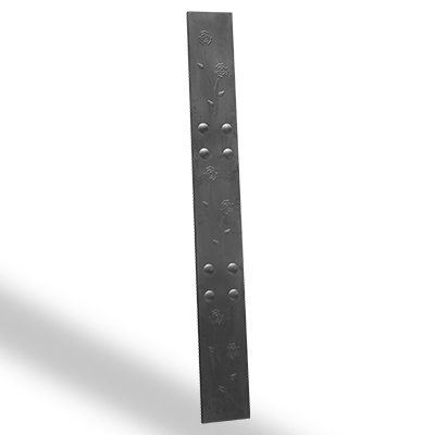 Lamitec Negra de Flores y Chapetones para portones, paneles, puertas y gabinetes