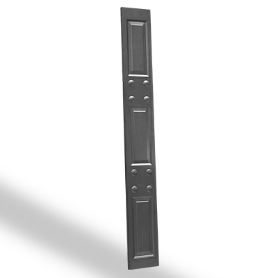 Lamitec Negra de Rectángulo y Chapetones para portones, paneles, puertas y gabinetes