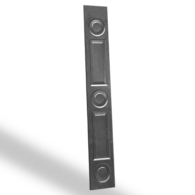 Lamitec Negra de Rectángulos y Circulos 3 pzas para portones, paneles, puertas y gabinetes